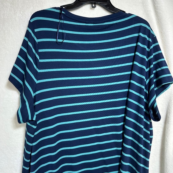 Kenar 3X Blue Striped Midi Dress - Picture 7 of 7